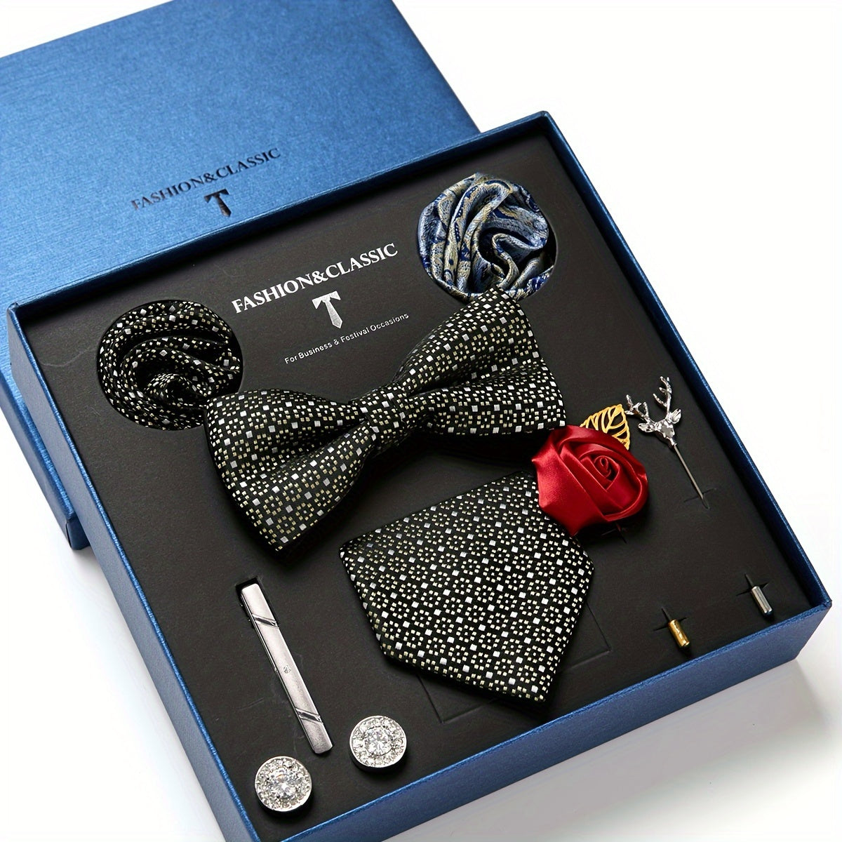 Passabin Men's Luxury Tie Set Box..