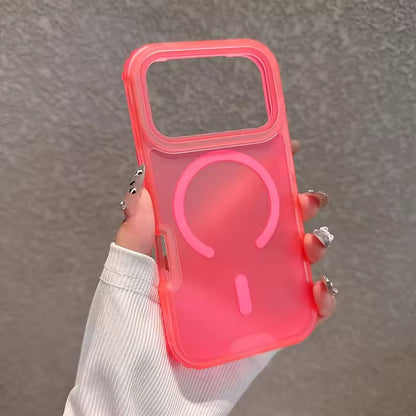 Neon Color Bumper Shockproof MagSafe Phone Case For iPhone 17  Pro Max Wireless Charging-AX