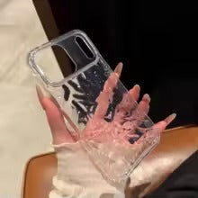 Creative 3D Ripple Transparent Phone Case for iPhone 17  Pro Max   Protective Shell -  AX