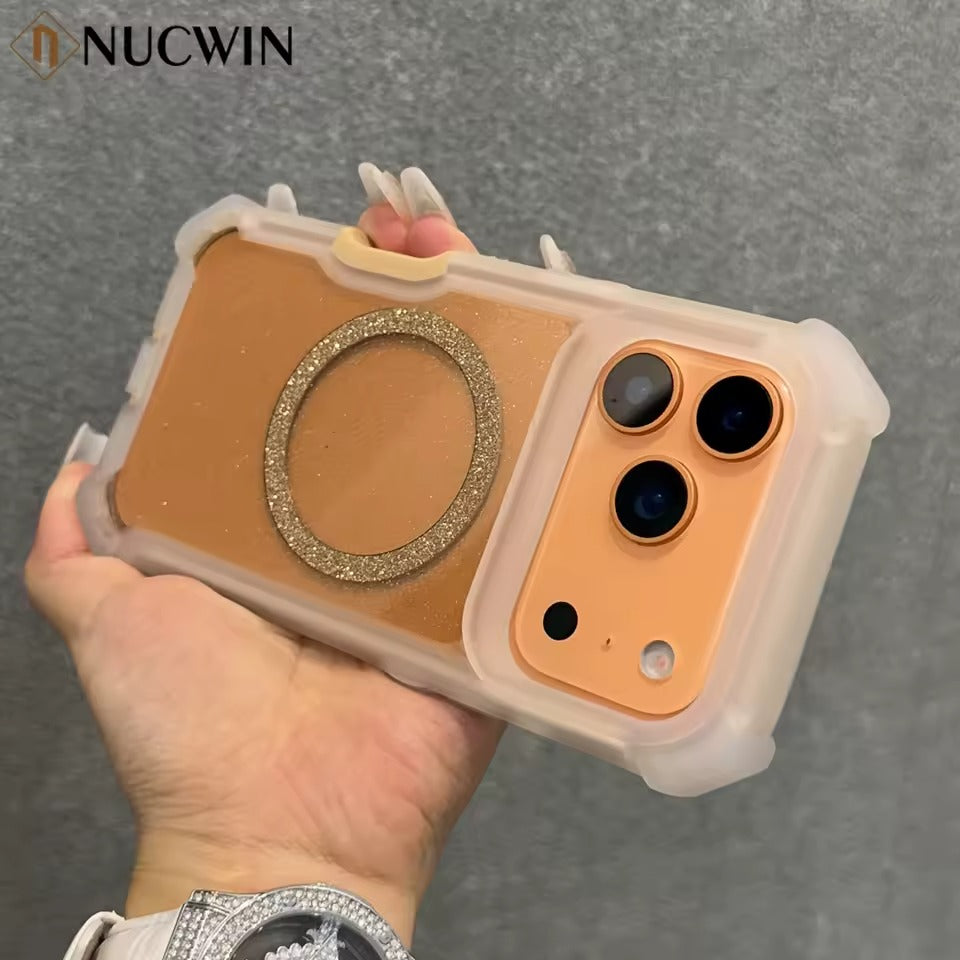 Fashion Glitter Magnetic Phone Case For iPhone 17 Pro Max  Shockproof Cover -AX