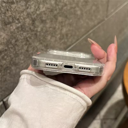 Luxury Bling Glitter Clear For iPhone 17 Pro Max Transparent Lens Protection Hard Back Cover-AX