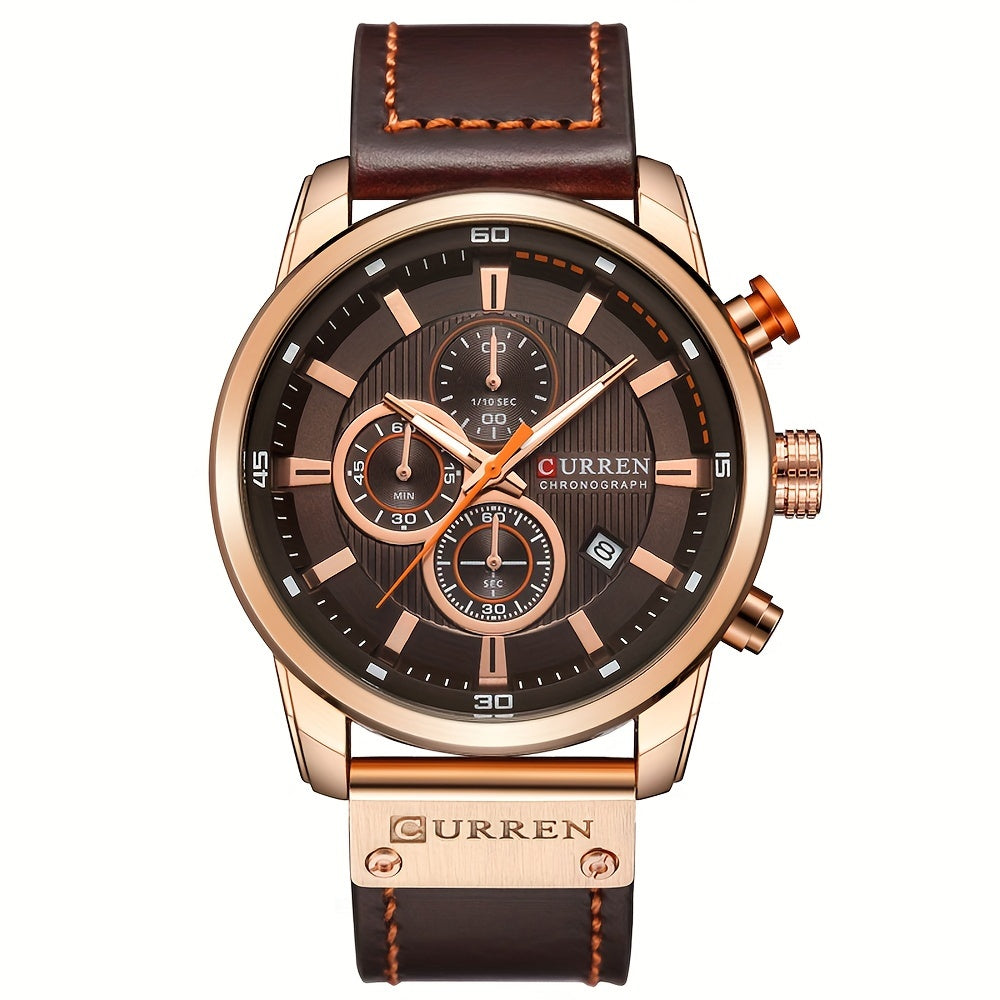 Men Watches Men's Chronograph Waterproof Sport Wrist Date Quartz Wristwatch