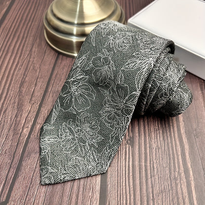 1pc Men's Beige Wine Red Tie Suitable for Suits, Weddings...