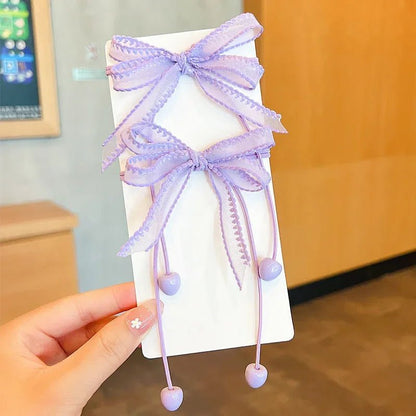 2PCS New Cartoon Series Girls Cute Kids Elastic Hair Bands Children Hair Ties Princess Hair Accessories Baby Headwear - buythingsusa