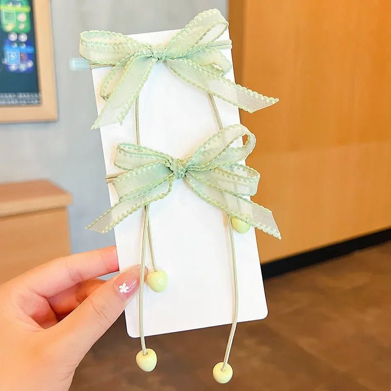 2PCS New Cartoon Series Girls Cute Kids Elastic Hair Bands Children Hair Ties Princess Hair Accessories Baby Headwear - buythingsusa