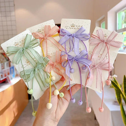 2PCS New Cartoon Series Girls Cute Kids Elastic Hair Bands Children Hair Ties Princess Hair Accessories Baby Headwear - buythingsusa