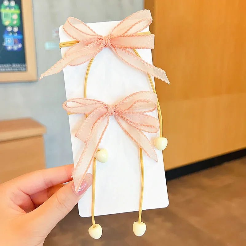 2PCS New Cartoon Series Girls Cute Kids Elastic Hair Bands Children Hair Ties Princess Hair Accessories Baby Headwear - buythingsusa