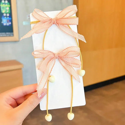 2PCS New Cartoon Series Girls Cute Kids Elastic Hair Bands Children Hair Ties Princess Hair Accessories Baby Headwear - buythingsusa