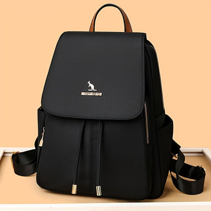 Small Black Canvas Backpack With Multiple Pockets, Casual Style Adjustable Shoulder Straps - Fashionable Commuter Bag For Travel, Students, And Daily Use - For Men & Women