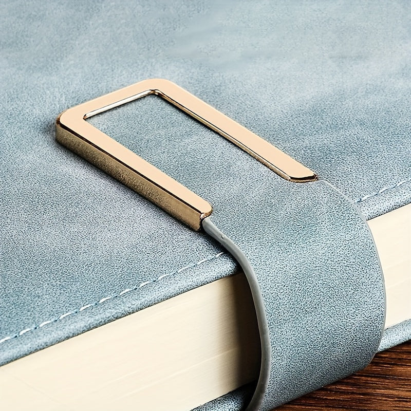 Vintage A5 Leatherbound Notebook with Personalized Soft Cover and Bookmark - Perfect for Business Meetings and University Life