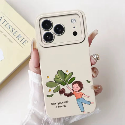 Cute Rabbit Cat Cartoon  For iPhone 17Pro Max Shockproof Soft Silicone Cases  -AX