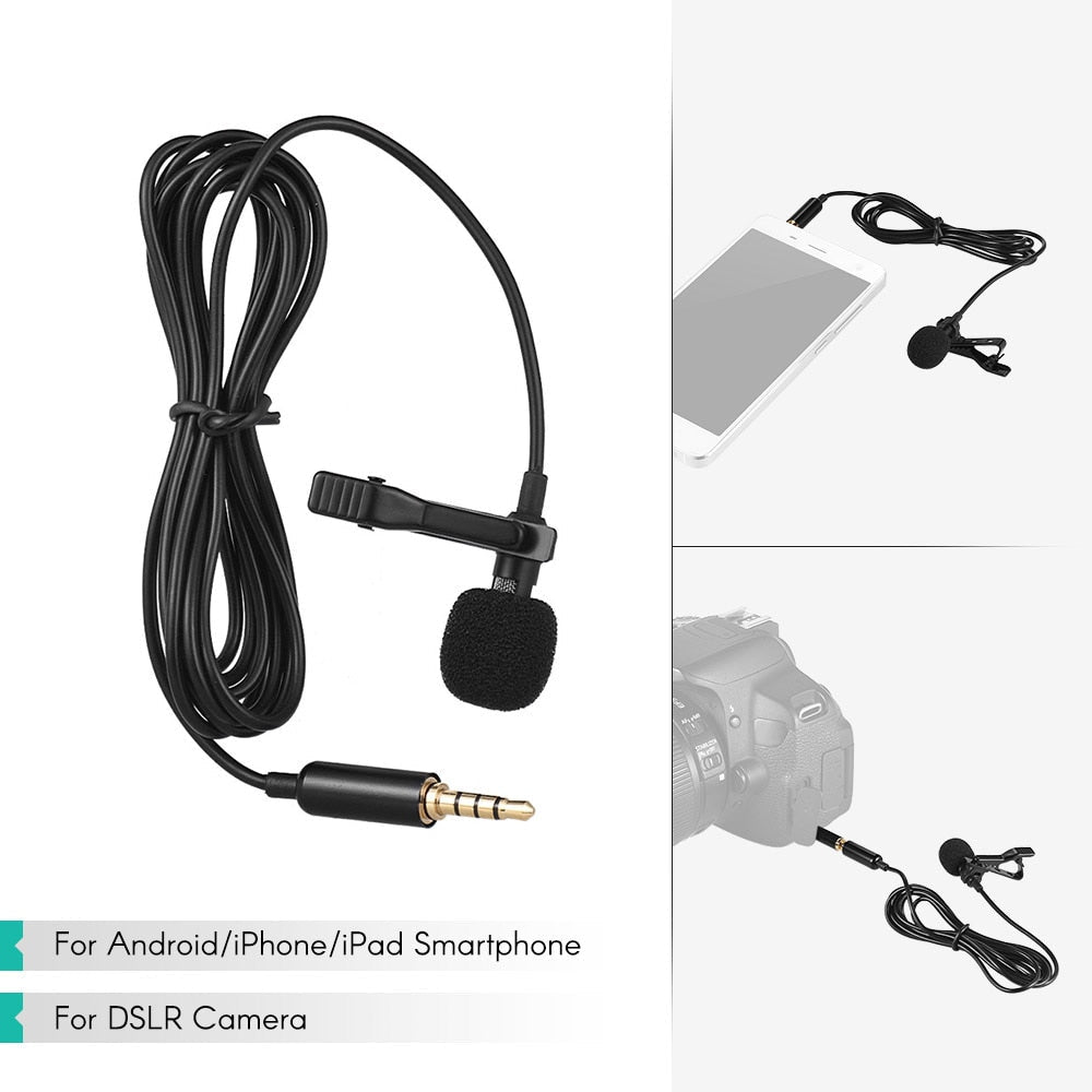 Mini Portable Clip-on Lapel Lavalier Condenser Mic