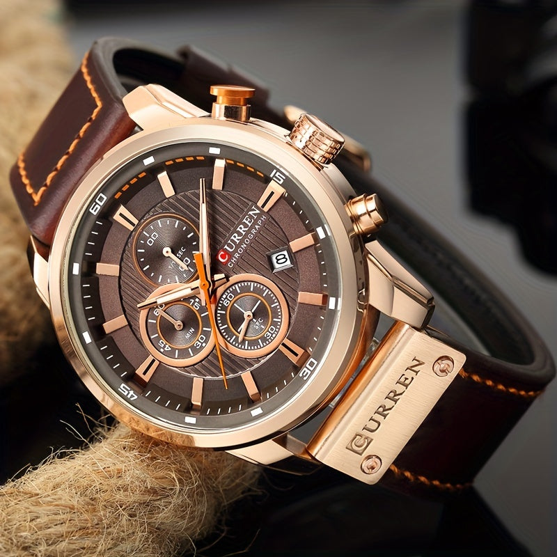 Men Watches Men's Chronograph Waterproof Sport Wrist Date Quartz Wristwatch