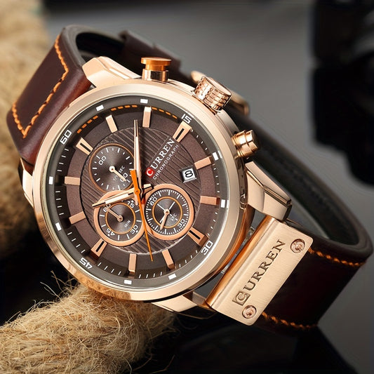 Men Watches Men's Chronograph Waterproof Sport Wrist Date Quartz Wristwatch