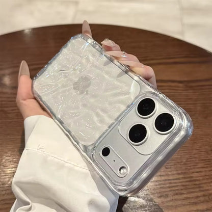 Creative 3D Ripple Transparent Phone Case for iPhone 17  Pro Max   Protective Shell -  AX