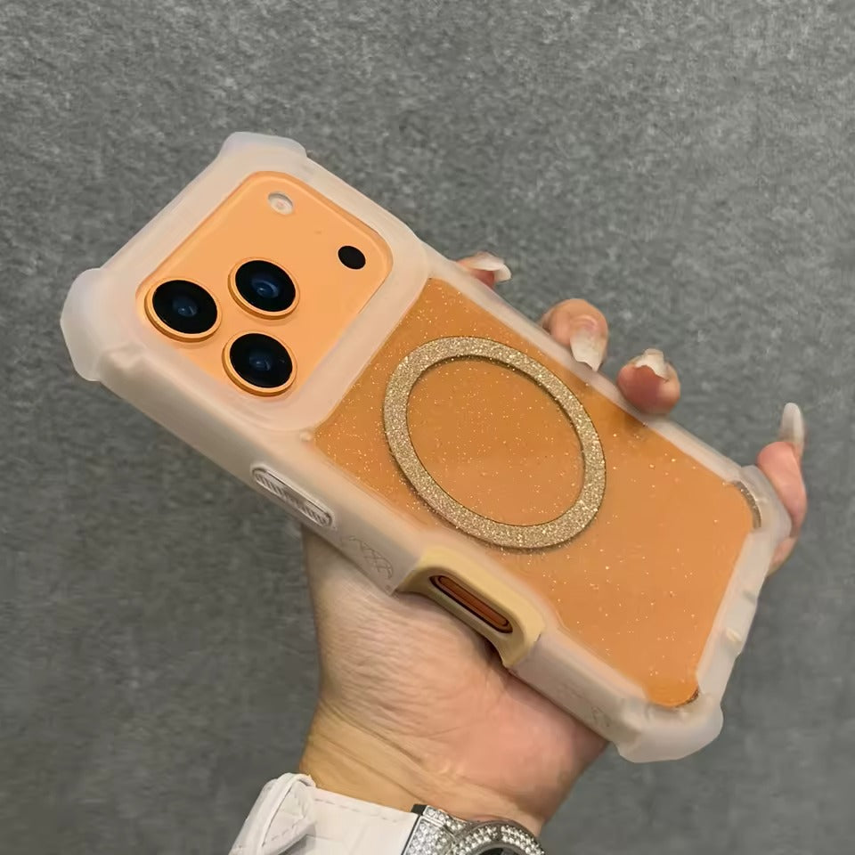 Fashion Glitter Magnetic Phone Case For iPhone 17 Pro Max  Shockproof Cover -AX