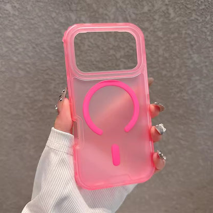 Neon Color Bumper Shockproof MagSafe Phone Case For iPhone 17  Pro Max Wireless Charging-AX