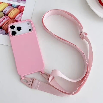 Crossbody Necklace Strap Lanyard Matte Silicone For iPhone 17 Pro Max Shockproof Cover -AX