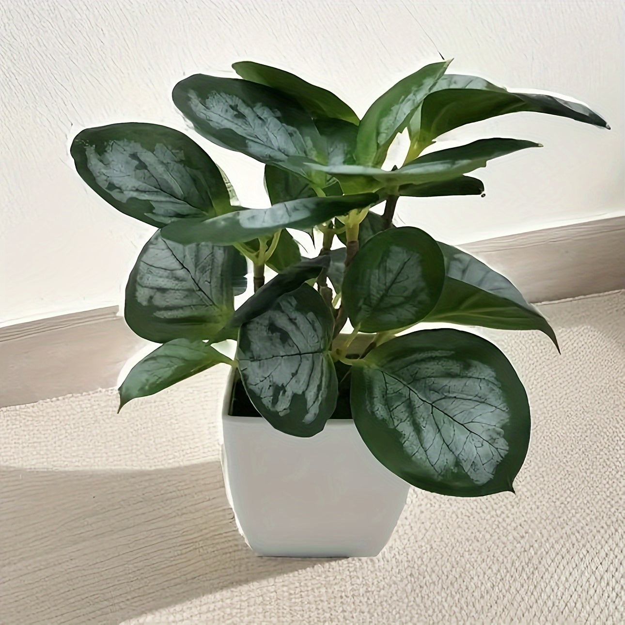 4/ Set, Mini Fake Flower Pot, White Flower Pot Small Fake Plant, Suitable For Desk Bathroom Bedroom Green Decoration, Spring And Summer Decoration St. Patrick's Day Easter Decoration, Beauty Room Decoration