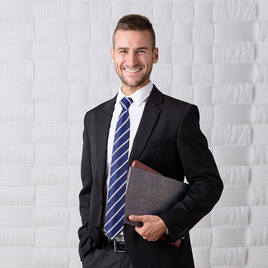 AUSKY 6pcs Men's Adjustable Pre-Tied Neckties with Easy Zipper Closure