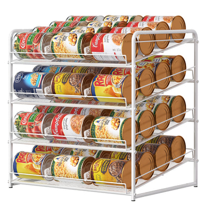 Can Holder For Pantry And Kitchen Cabinets - Large Capacity Metal Wire Canned Organizer For Food - - Can Rack With Adjustable Dividers Holds Up To 84 Cans For Countertop, Ideal Kitchen Organizer - Avilable In 3/4/7 Tier Buy Two Get More Discounts