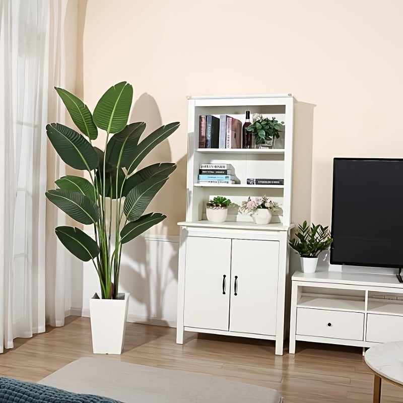 6ft Tall Artificial Bird Of Paradise Home Decor, 6ft Tall Artificial Floor Plant Fake Silk Banana Leaf Tropical Tree, Pot for Indoor Outdoor Living Room (6ft Tall)