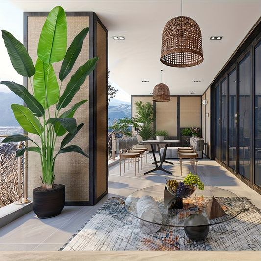 1Pack 70.87inch Lush & Realistic Bird Of Paradise Artificial Plant - Durable Pot, Maintenance-Free, Perfect For Indoor/Outdoor Decor - Ideal Housewarming Gift For All Seasons