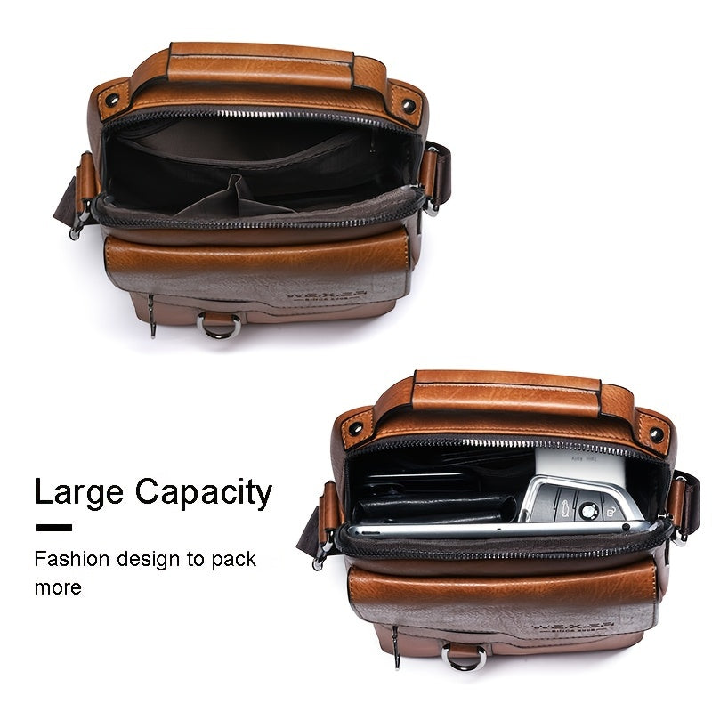 Men's Genuine Leather Crossbody Bag Shoulder Bags Vintage Handbags Business Bag