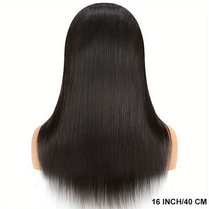 150% Density Straight Human Hair Wig With 4x4 HD Transparent Lace Front Closure - Perfect For Women