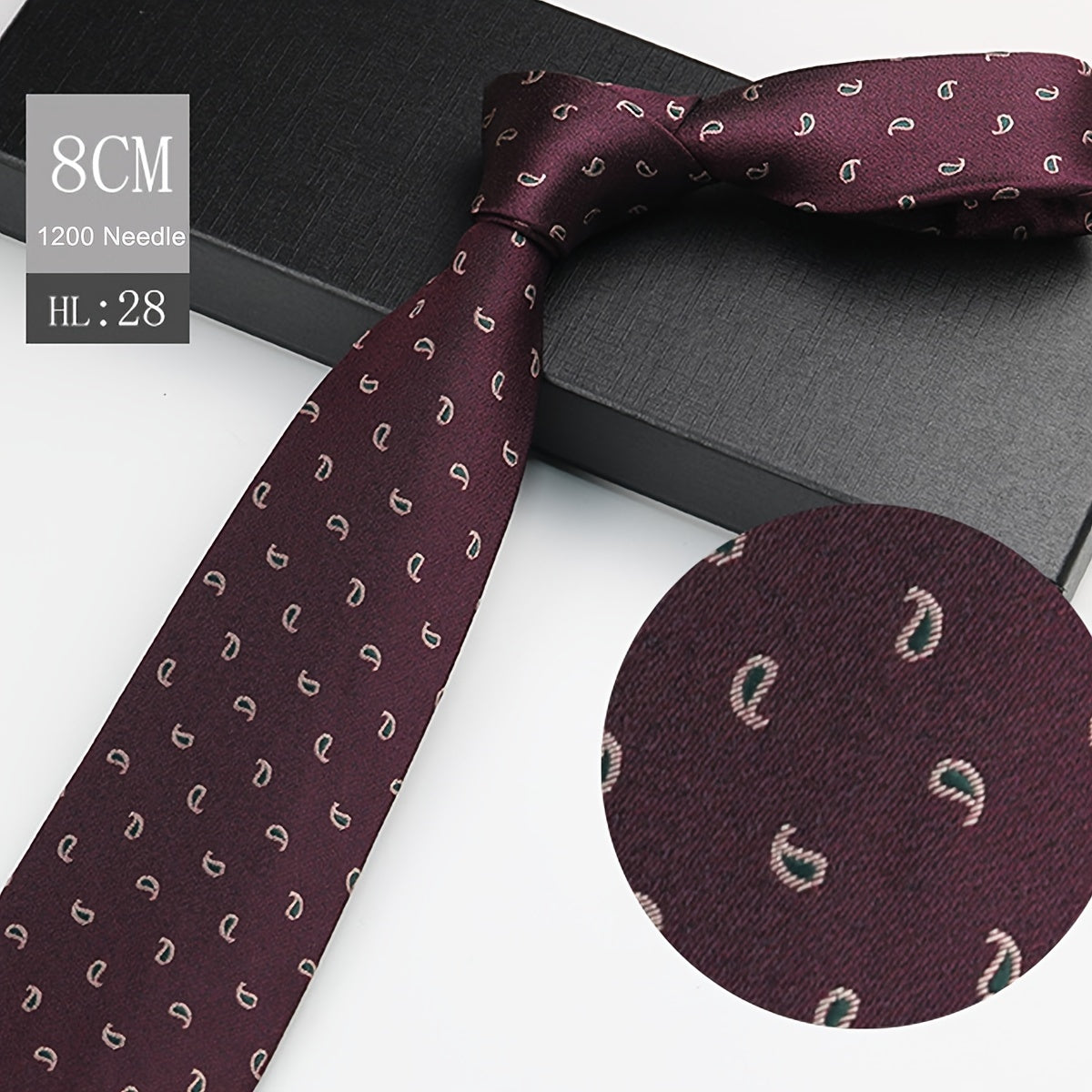 1pc Elegant Men's Polyester Necktie, 3.15inch Wide.