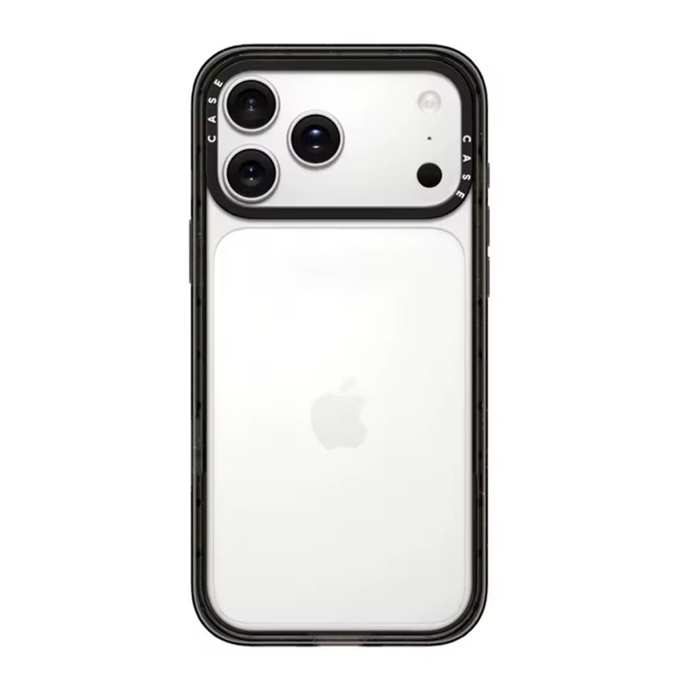 Transparent Black Border Senior Simple Acrylic with  for IPhone 17 Pro Max  Cover-AX