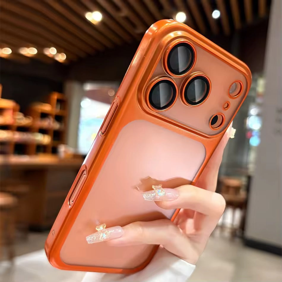 Luxury Matte Hard PC Ultra Slim Case for iPhone 17 Pro Max  Film Protector Frosted Shockproof Cover-AX