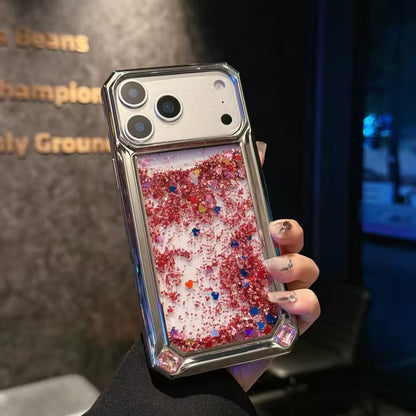 17 ProMax Flowing Sand Phone Case For  Glitter Quicksand Airbag Drop Protection Shell -AX