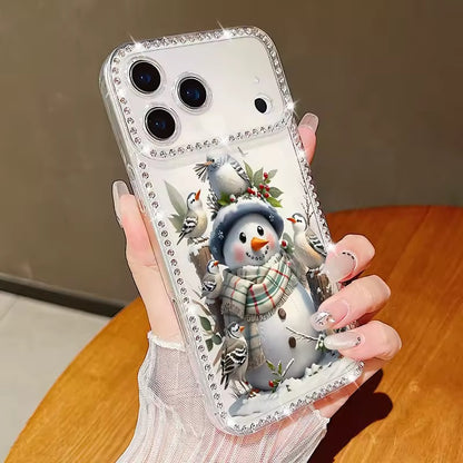 For iPhone 17 Pro Max Case Christmas  Santa Claus Diamond Cover For -AX