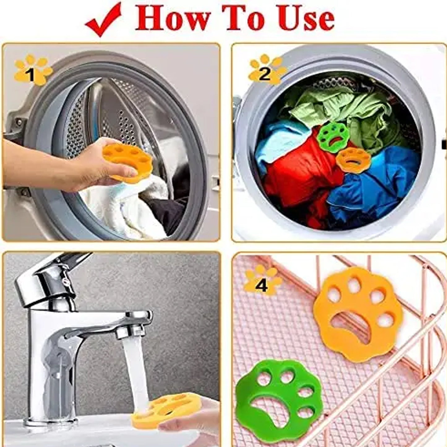 2 Pack Pet Hair Catcher for Washing Machine - Keep Your Laundry Pet Hair-Free