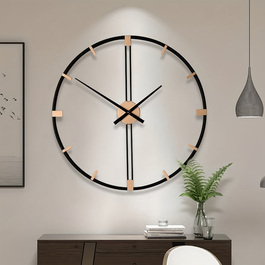 1pc 60cm Diameter Hanging Clock - Metal Iron Art Nordic Style Creative Silent Clock