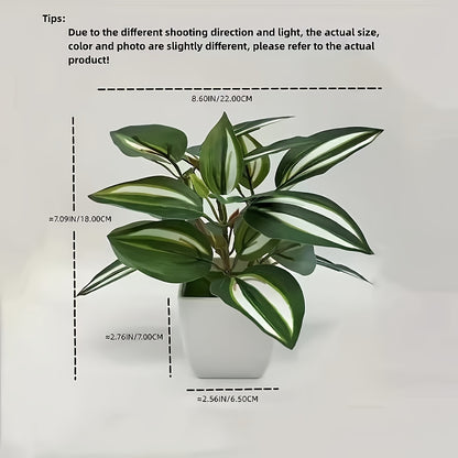 4/ Set, Mini Fake Flower Pot, White Flower Pot Small Fake Plant, Suitable For Desk Bathroom Bedroom Green Decoration, Spring And Summer Decoration St. Patrick's Day Easter Decoration, Beauty Room Decoration