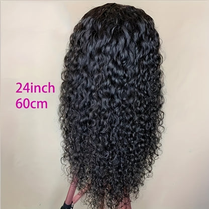 150% Density 13x4 Lace Front Human Hair Wig Water Wave Wig 13x4 Lace Front Wig Brazilian Remy Human Hair Wigs With Baby Hair Natural Black For Women