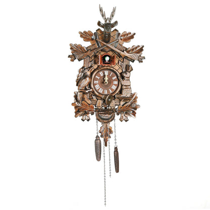 1pc GDRASUYA10 Vintage German Black Forest Handcrafted Pine Wood Cuckoo Clock