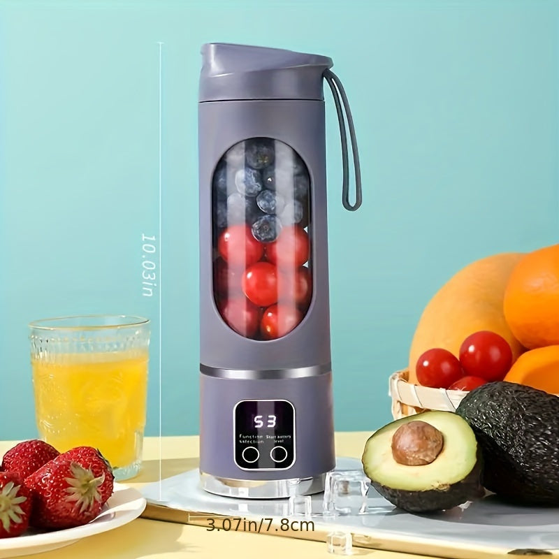 Portable USB-Rechargeable Blender & Juicer - Easy Clean, Perfect for Fruit & Vegetable Drinks, Milkshakes - 10.14oz to 16.91oz Capacity - For On-the-Go Blending - Ideal Gift for Health Enthusiasts & Travelers