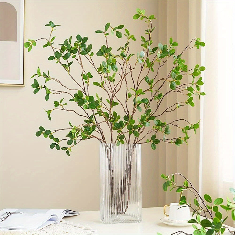 3pcs Faux Olive Tree Branches - 25.5 Inch Lifelike Artificial Greenery Stems, High-Quality Plastic Realistic Buds & Leaves for Vase Decor, No Maintenance Home/Office/Desk Decor, Seasonal Holiday & Party Decoration (Halloween/Christmas/Easter/Thanksgiving/