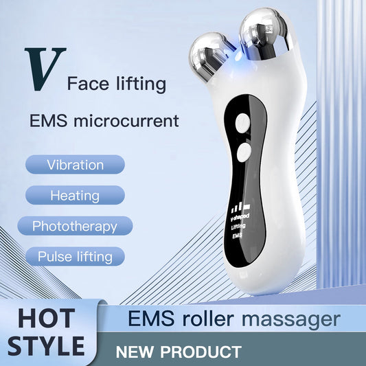 Roller face slimming instrument EMS light therapy