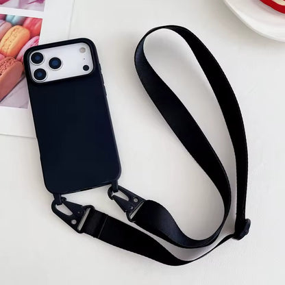 Crossbody Necklace Strap Lanyard Matte Silicone For iPhone 17 Pro Max Shockproof Cover -AX