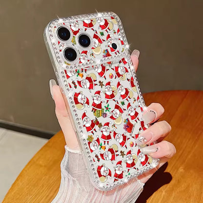 For iPhone 17 Pro Max Case Christmas  Santa Claus Diamond Cover For -AX