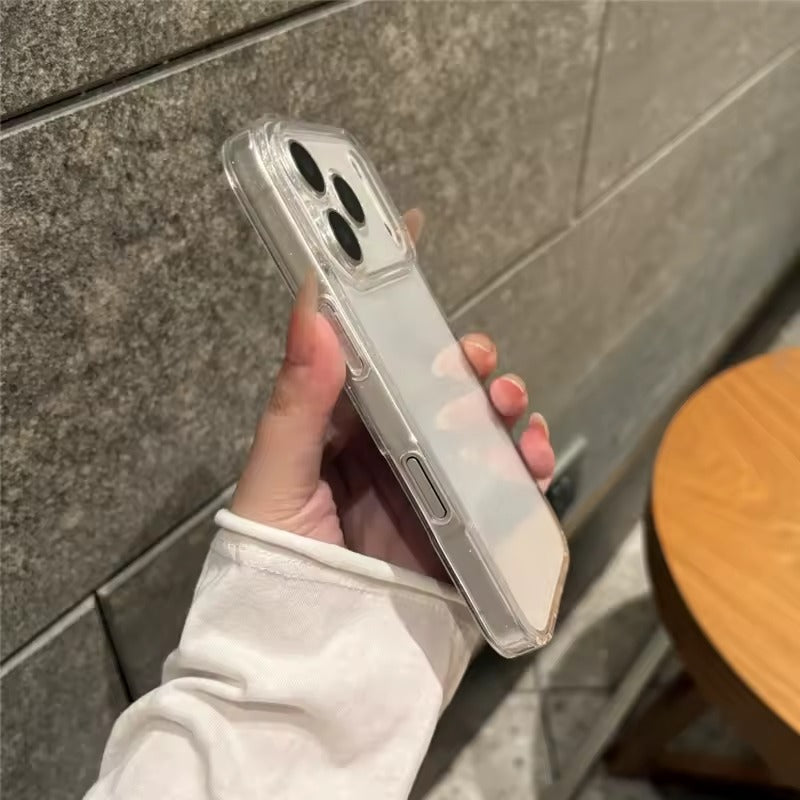 Luxury Bling Glitter Clear For iPhone 17 Pro Max Transparent Lens Protection Hard Back Cover-AX