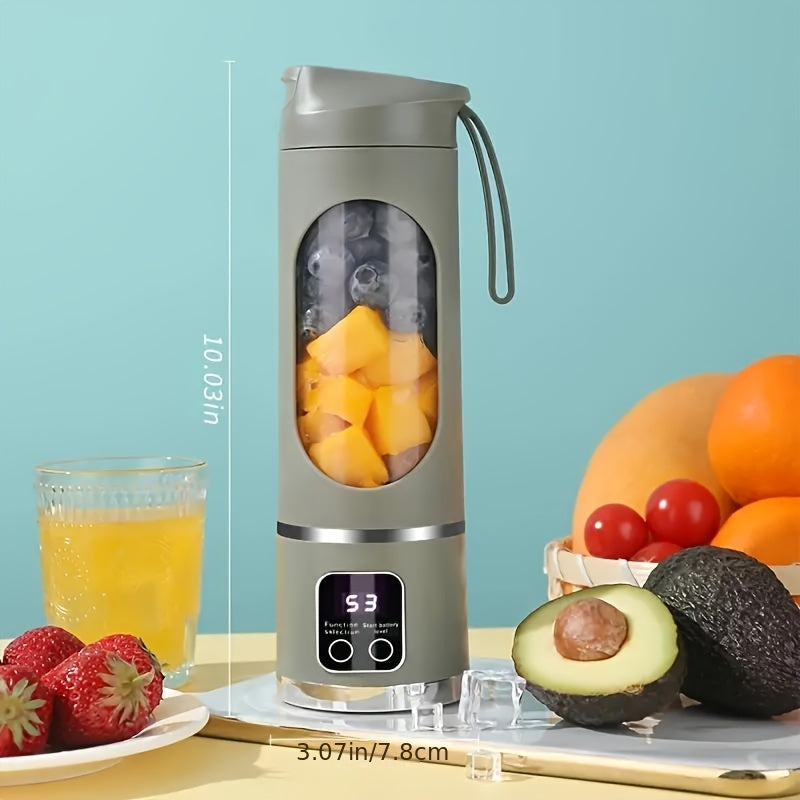 Portable USB-Rechargeable Blender & Juicer - Easy Clean, Perfect for Fruit & Vegetable Drinks, Milkshakes - 10.14oz to 16.91oz Capacity - For On-the-Go Blending - Ideal Gift for Health Enthusiasts & Travelers