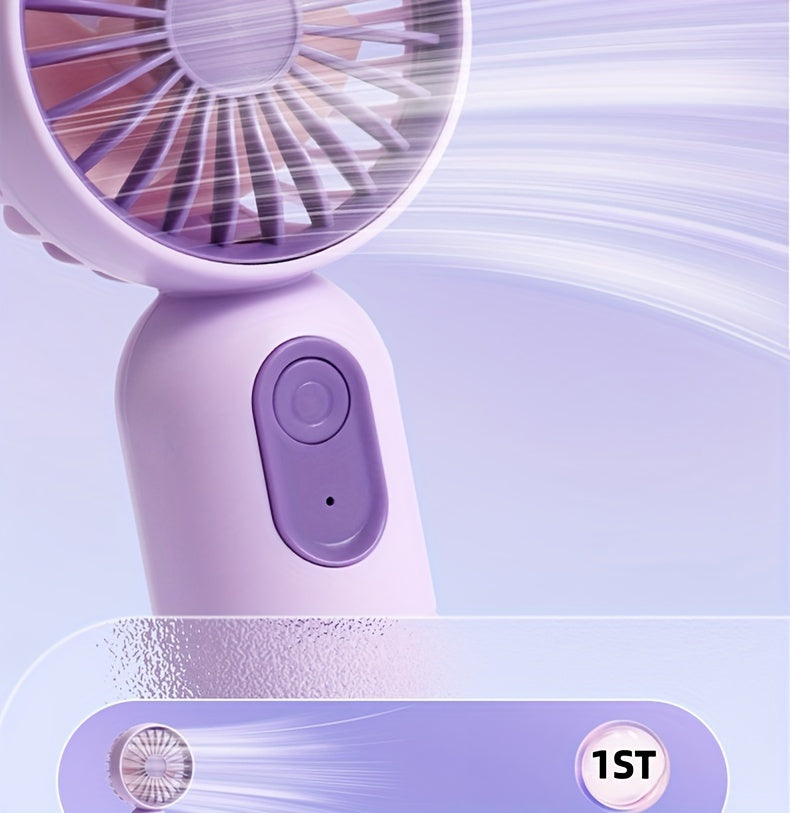 Mini Portable Fan - USB Rechargeable & 3 Speeds