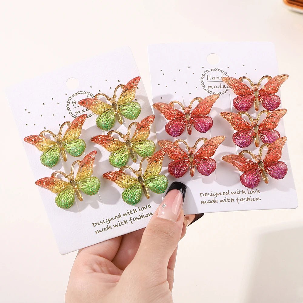 5PCS/Set Sweet Stereoscopic Color Gradient Cute Baby Hairpins Kids Hair Clips Children Headwear Barrette Girls Accessories Gift - buythingsusa