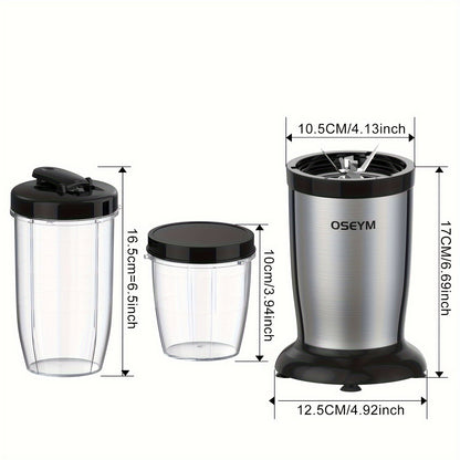 850-watt Blender For Making Milkshakes And Smoothies, A Personal Blender For The Kitchen, Portable Blender And Coffee Grinder, Tabletop Blender, Silvery