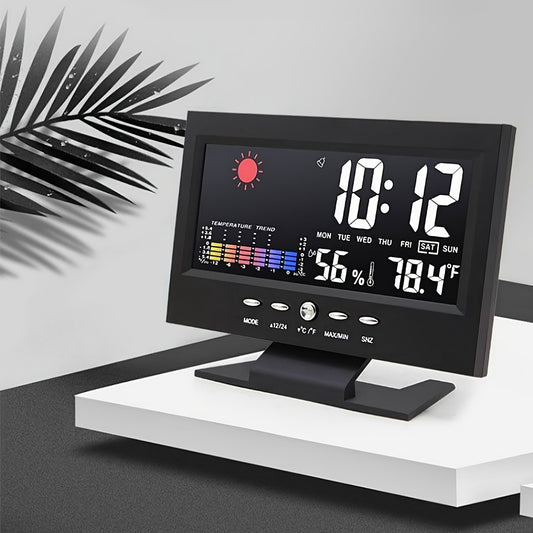 1pc Voice Control Digital Weather Clock